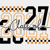 Class Of 2027 Orange Checkers - Senior DTF Transfers