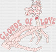 Clouds Of Love Skeleton Design - Valentine’s Day Dtf Transfer