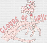 Clouds Of Love Skeleton Design - Valentine’s Day Dtf Transfer