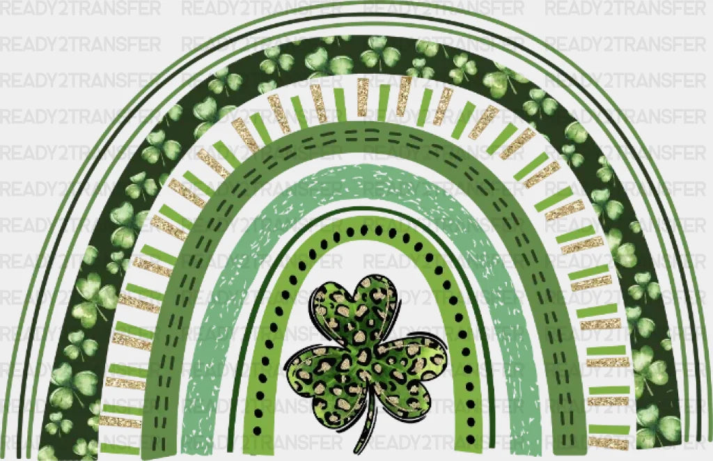 Clover Rainbow St. Patrick’s Day Dtf Heat Transfer Saint Patricks Design St Paddys