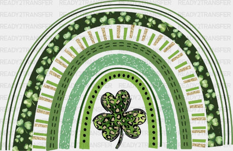 Clover Rainbow St. Patrick’s Day Dtf Heat Transfer Saint Patricks Design St Paddys