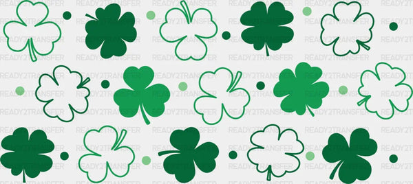Cloves Green Design - St Patrick Cup Wrap UV Sticker Permanent UV DTF Decal