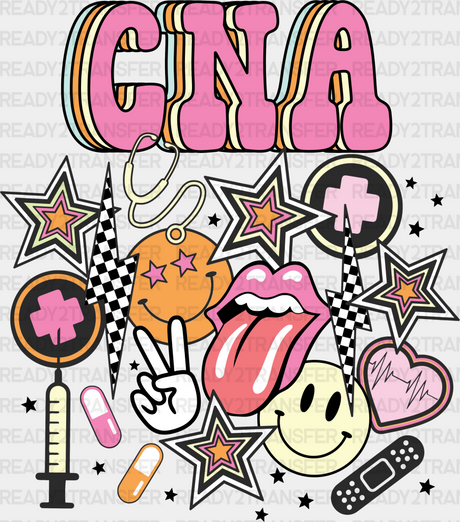 Cna Doodles Design - Dtf Transfers Adult Unisex S & M (10’’) / Black