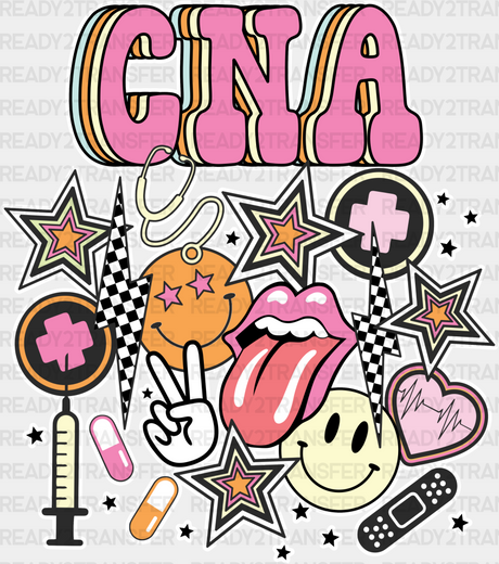 Cna Doodles Design - Dtf Transfers Adult Unisex S & M (10’’) / White