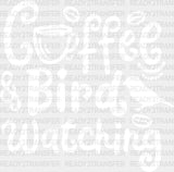 Coffee And Bird Watching - Birds Iron On Dtf Transfer Adult Unisex S & M (10’’) / Light Color