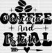 Coffee And Real Estate Design - Realtor DTF Heat Transfer ready2transfer Black