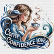 Coffee Confidence Love - Quotes DTF Transfers ready2transfer