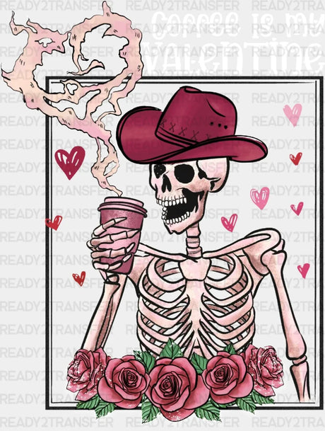 Coffee Skeleton Dtf Transfer