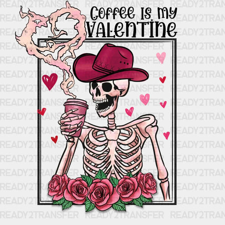 Coffee Skeleton Dtf Transfer