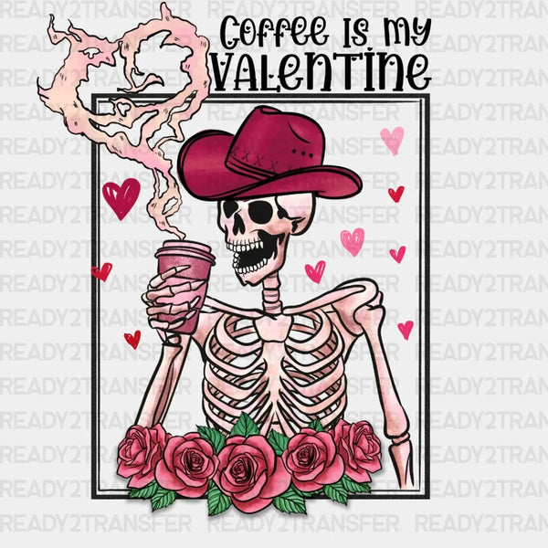 Coffee Skeleton DTF Transfer