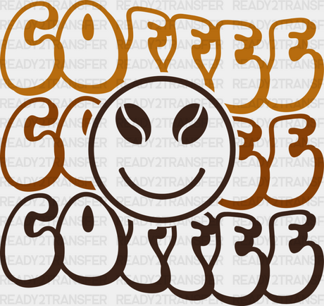 Coffee Smiley Design - Iron On Dtf Transfer