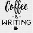 Coffee & Writing - Writing DTF Transfers ready2transfer Dark Color Design (See Imaging)