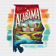 Colorful Alabama State Design - State & Cities DTF Heat Transfer ready2transfer