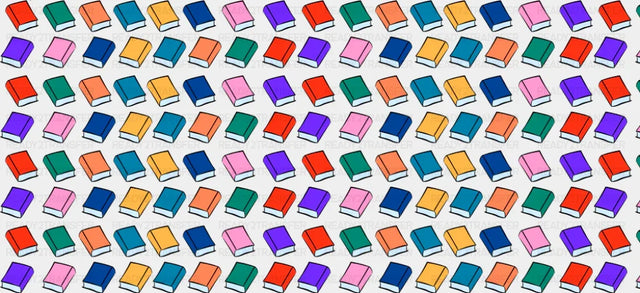 Colorful Books - General Cup Wrap UV Sticker Permanent UV DTF Decal