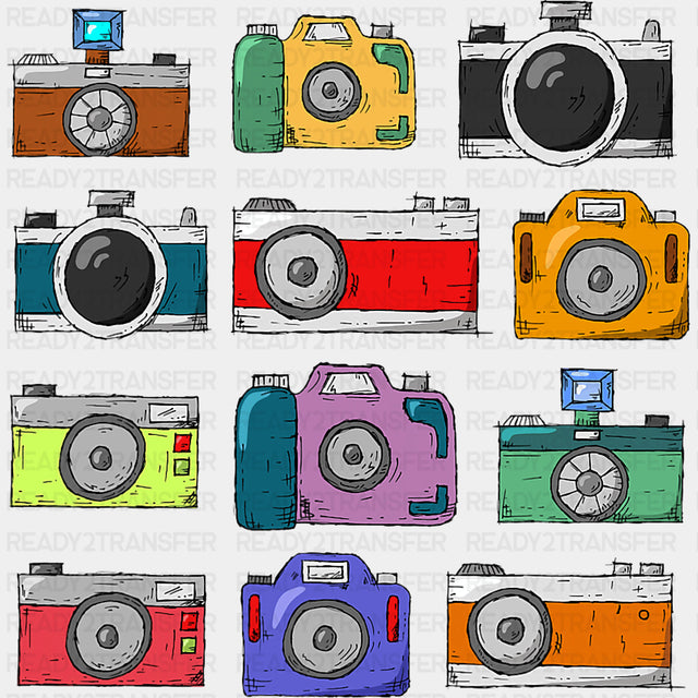 Colorful Cameras - Photography DTF Transfers ready2transfer