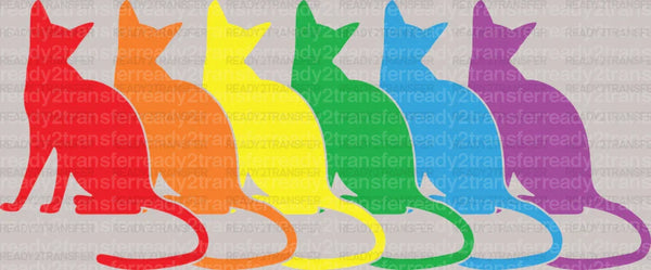 Colorful Cats DTF Transfer