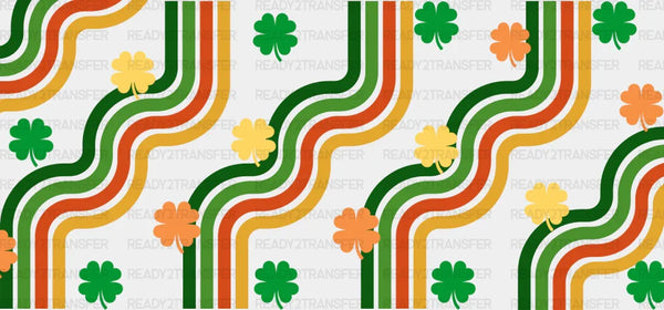 Colorful Clovers - St Patrick Cup Wrap UV Sticker Permanent UV DTF Decal