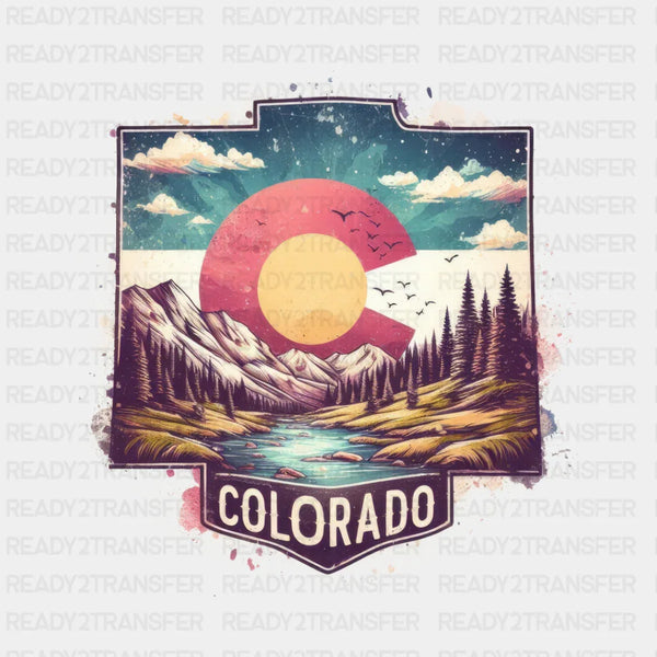 Colorful Colorado State Design - State & Cities DTF Heat Transfer