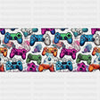 Colorful Controller Design - Video Games Cup Wrap UV Sticker Permanent UV DTF Decal ready2transfer