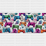 Colorful Controller Design - Video Games Cup Wrap UV Sticker Permanent UV DTF Decal ready2transfer