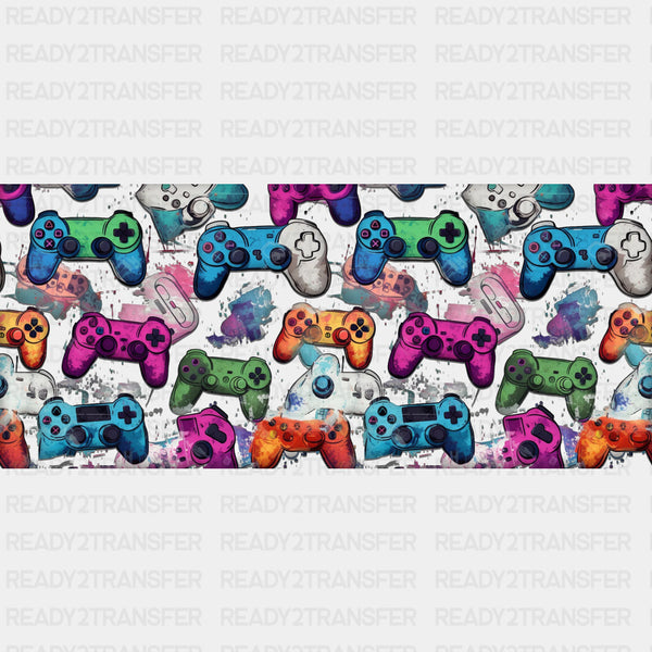 Colorful Controller Design - Video Games Cup Wrap UV Sticker Permanent UV DTF Decal