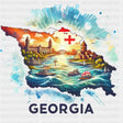 Colorful Georgia State Design - & Cities Dtf Heat Transfer
