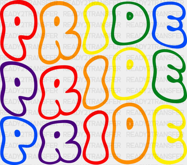 Colorful Groovy Pride Design - Pride DTF Transfer