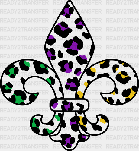 COLORFUL MARDI GRAS HEAT DESIGN DTF Transfer