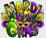 COLORFUL MARDI GRAS MASK DTF Transfer