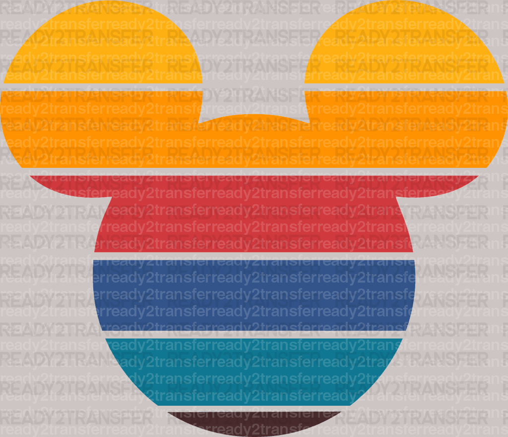 Colorful Mickey Head DTF Heat Transfer, Disney Vacation Design, Mickey Minnie DTF - ready2transfer