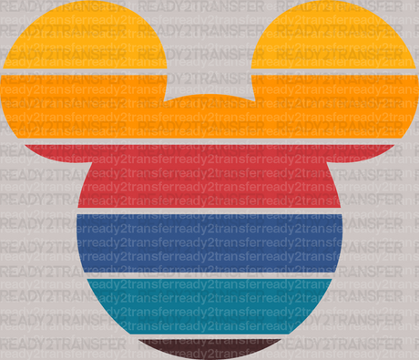 Colorful Mickey Head DTF Heat Transfer, Disney Vacation Design, Mickey Minnie DTF - ready2transfer