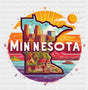 Colorful Minnesota State Design - & Cities Dtf Heat Transfer