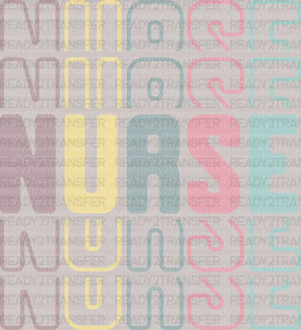 Colorful Nurse DTF Transfer