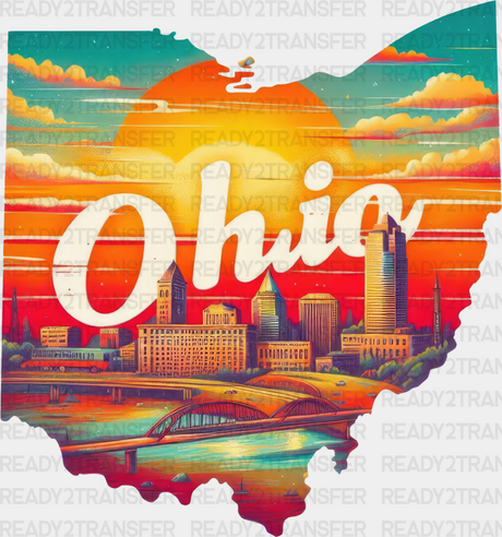 Colorful Ohio State Design - & Cities Dtf Heat Transfer