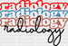 Colorful Radiology Radiology Cursive Design - Radiology DTF Transfers ready2transfer Black
