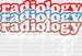 Colorful Radiology Radiology Cursive Design - Radiology DTF Transfers ready2transfer White