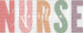 Colorful Registered Nurse Cursive Design - Registered Nurse DTF Transfers ready2transfer White