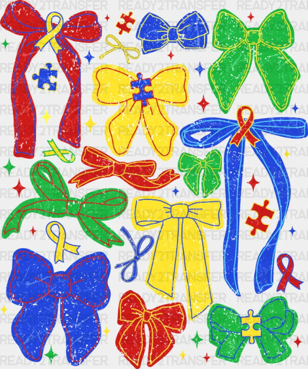 Colorful Ribbons - Autism Awareness DTF Transfer