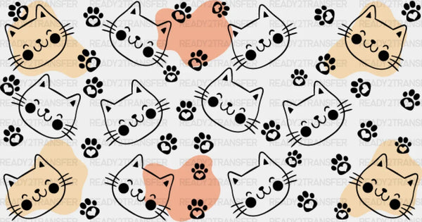 Colorful Smiling Cats - Pets Cup Wrap UV Sticker Permanent UV DTF Decal