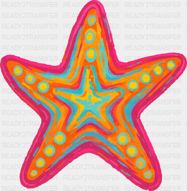Colorful Starfish - Summer DTF Transfer