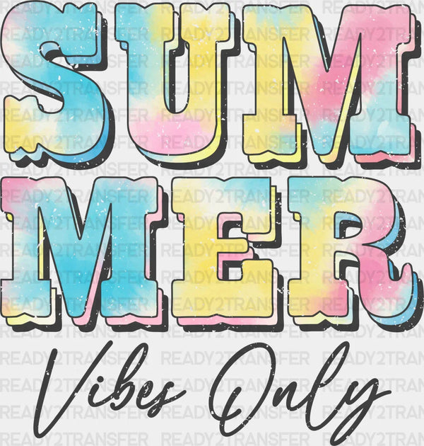 Colorful Summer Vibes Only Summer DTF Transfer