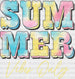 Colorful Summer Vibes Only Summer DTF Transfer ready2transfer White