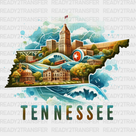 Colorful Tennessee State Design - & Cities Dtf Heat Transfer