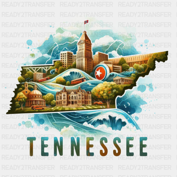 Colorful Tennessee State Design  - State & Cities DTF Heat Transfer