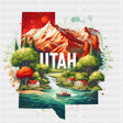 Colorful Utah State Design - State & Cities DTF Heat Transfer ready2transfer