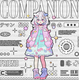 Companion Friend Girl - Anime Dtf Heat Transfer Adult Unisex S & M (10’’) / Dark Color Design