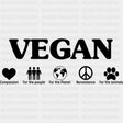 Compassion For The People For The Planet - Vegan DTF Transfers - Adult Unisex - S & M (10’’) / Dark Color Design (See