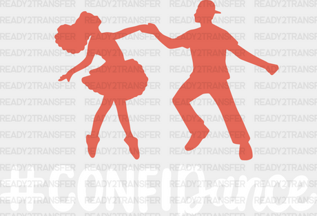 Confidance - Dancing Dtf Heat Transfer Adult Unisex S & M (10’’) / Light Color Design (See Imaging)