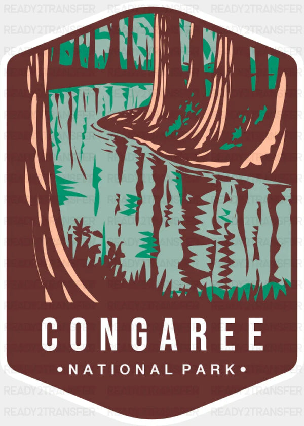 Congaree National Park Colorful Design - National Parks DTF Transfer