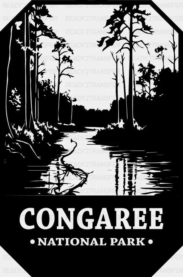 Congaree National Park Design - Parks Dtf Transfers Adult Unisex S & M (10’) / Black